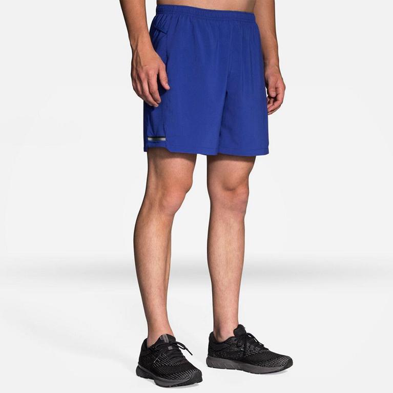 Brooks Sherpa 7 2-in-1 Running Shorts - Men's - Blue (04982-FDIQ)